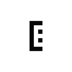 Letter C and E squares geometric symbol simple logo vector