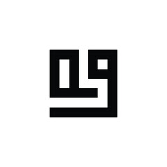 Obraz premium Letter Qg square geometric symbol simple logo vector