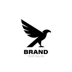 Hawk Logo. Hawk Logo Design. Hawk Logo Brand. Hawk Logo Vector Design Isolated on White Background