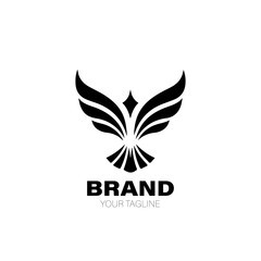 Hawk Logo. Hawk Logo Design. Hawk Logo Brand. Hawk Logo Vector Design Isolated on White Background