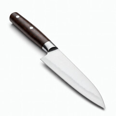 3d rendering of a kitchen knife on a white background with shadow