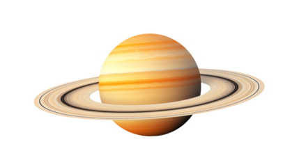 A depiction of the planet saturn with its prominent rings