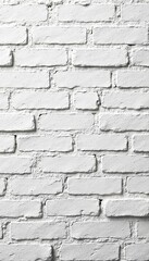 Obraz premium Cracked white brick wall with paint peeling off in spots, grout, decayed, urban
