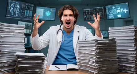 Doctor in Distress Overwhelmed Doctor: Struggling with Administrative Chaos 