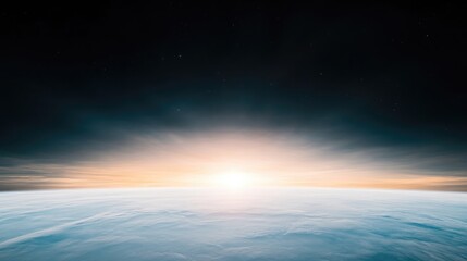 Fototapeta premium Sunrise over a celestial sphere