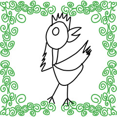 green bird on a branch