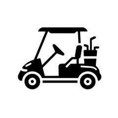 Golf cart icon with transparent background