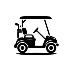 Golf cart icon with transparent background