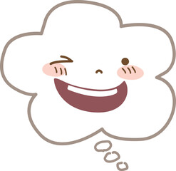 윙크하는 얼굴표정