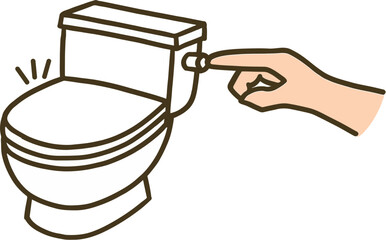 화장실 변기 버튼