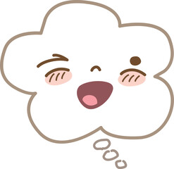 윙크하는 얼굴표정