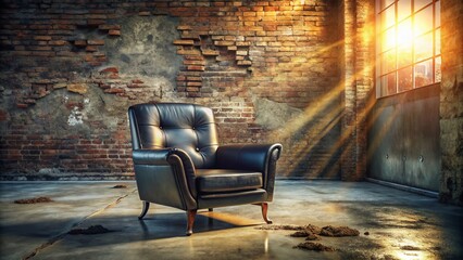 Modern Minimalist Living Room Design Featuring a Sleek Black Leather Chair A Look at Contemporary Urban Style