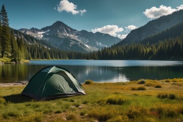 The outdoor seen with camp