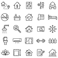Household Comfort and Amenities Icon Design