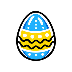 Vibrant Easter Egg Vector Art Isolated Transparent Background for Spring and Holiday Projects