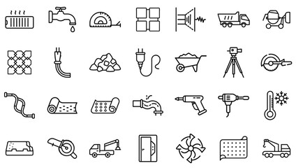 Construction Utilities and Materials Icon Design