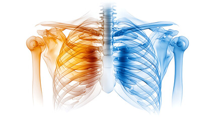 Anatomical study of human skeleton medical science classroom educational illustration clinical environment close-up biology concept