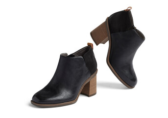 fashionable leather  shoe on transparent background 