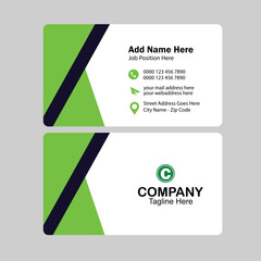 Obraz premium green and black business card template