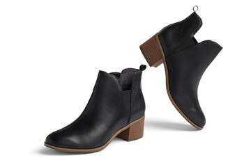 fashionable leather  shoe on transparent background 