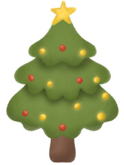 Festive Christmas Tree with Ornaments
