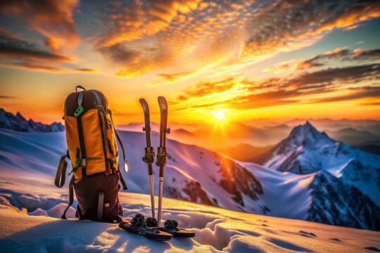 Summit Splitboarding Adventure A Macro Exploration of Mountain Peak Gear Unveiling the Precision and Passion of