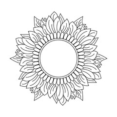 Hypnotic Circular Mandala Design Coloring Book Page