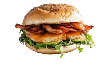 Premium Gourmet Burger on transparent background