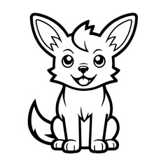 cartoon doodle cute little dog