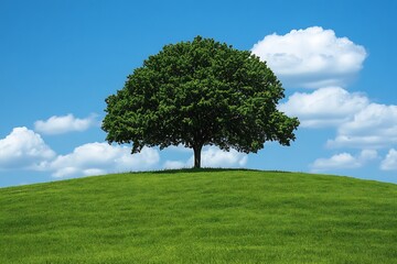 Single Tree Hilltop Sky