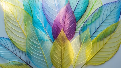 Obraz premium colorful feathers on a white background