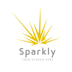 Sparkly Burst Logo Bright Abstract Starburst Icon for Creative Branding