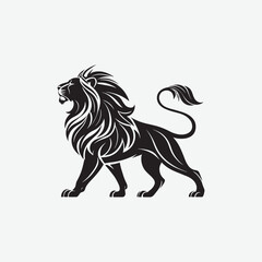Lion Vector Silhouette Majestic Big Cat Graphic for Logos