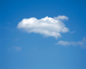 Blue sky and white clouds, clear weather