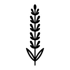 A Simple Lavender Flower Pictogram Icon Vector Featuring Delicate Floral Elements In A Minimal And Elegant Style

