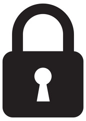 lock icon on metal internet button