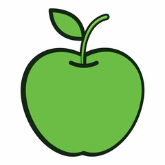 Green Apple with white background