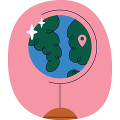 Earth illustration for school and environment themes