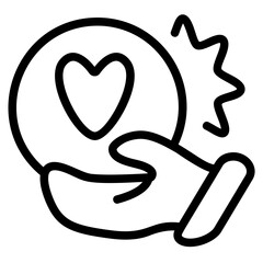 Love Power Line Icon