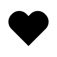 minimalist icon heart in transparent background