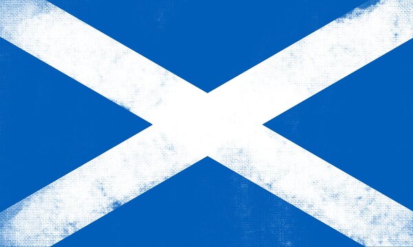 Scottish flag paint distressed 