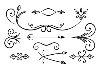 set of decorative elements