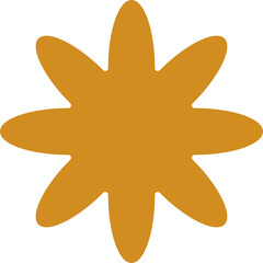 Flower Silhouette Abstract Geometric Shapes Decoration