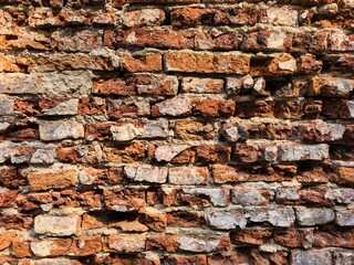 Worn Brick Wall Texture in Bangkok