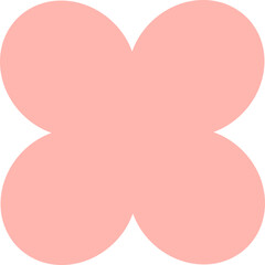 Flower Silhouette Abstract Geometric Shapes Decoration