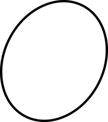 Lined Bold Oval Circle Abstract Geometric Shapes Decoration