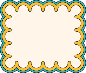 Retro Sticker Postage stamp Silhouette Abstract Geometric