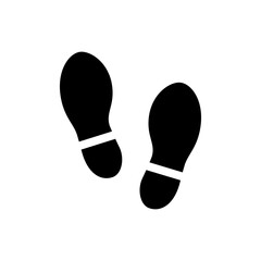 Shoe print icon isolate on white background.