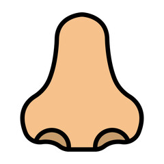 Nose Vector Filled Icon Design