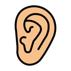 Ears Vector Filled Icon Design